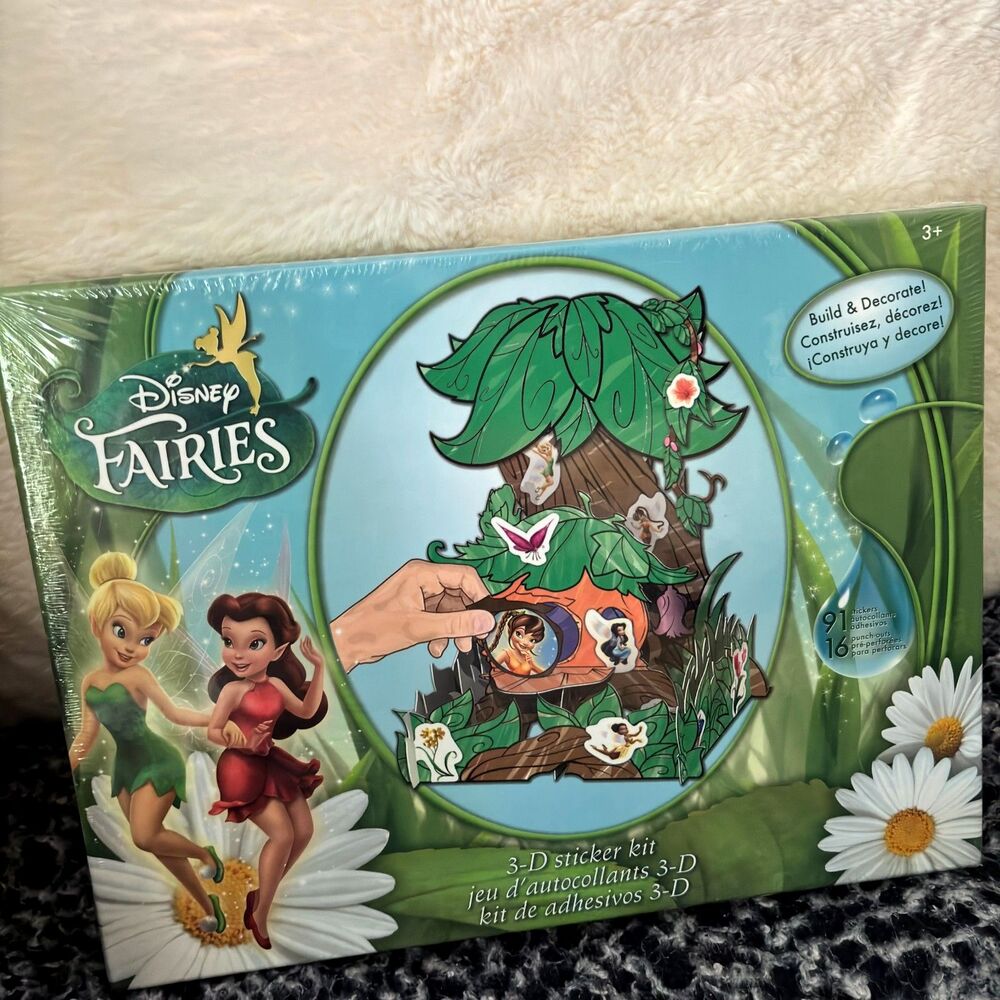 Disney FAIRIES 3-D Create Your Own Dimensional Scene Sticker Kit Toy Sealed Box